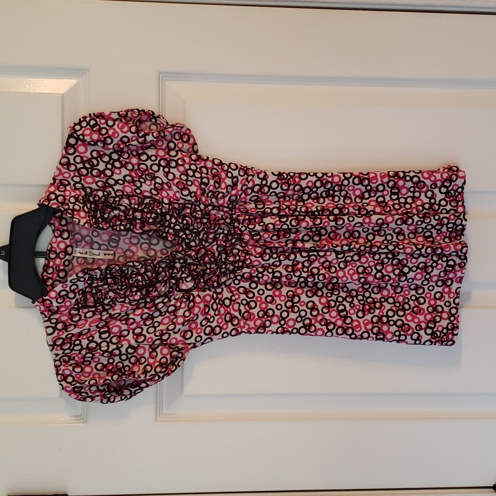 Heart soul v neck blouse